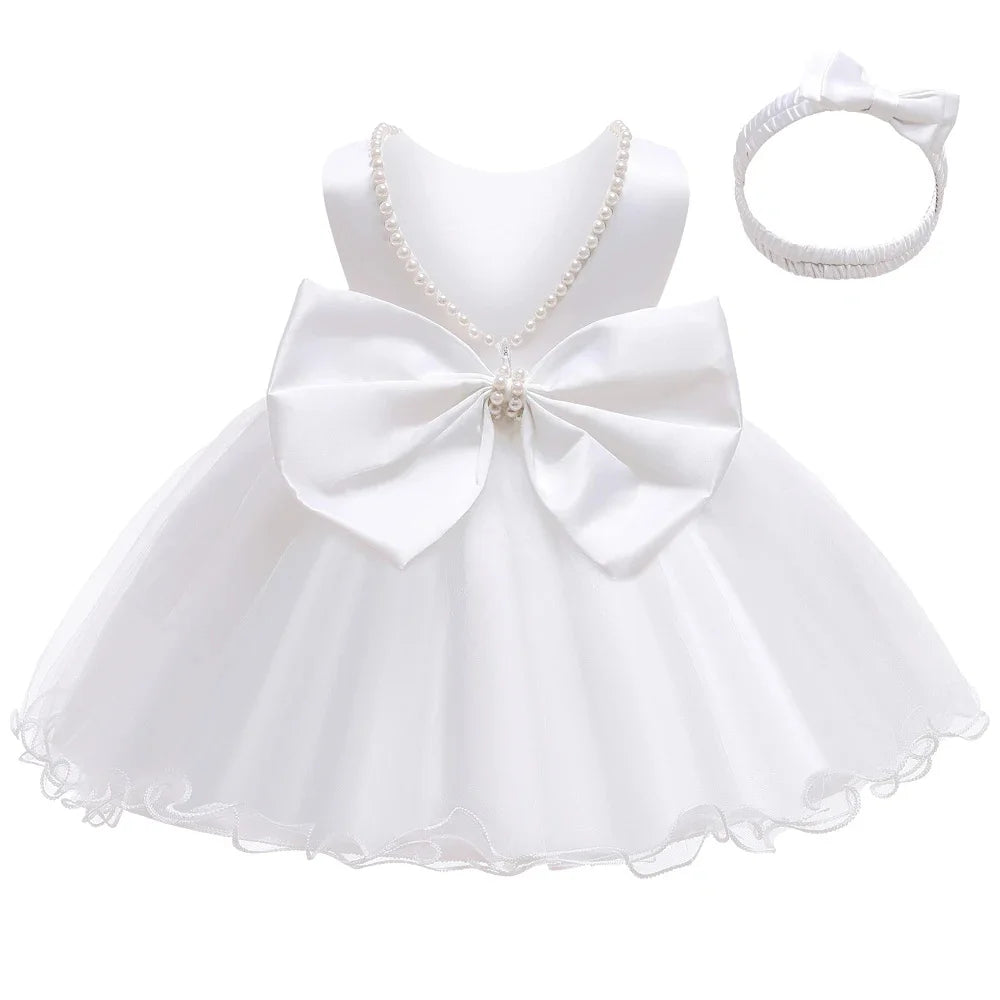 Newborn Baptism Dress For Baby Girl 1st Birthday Party Wedding Princess Dress For Bridesmaids Infant Formal Christening Vestidos