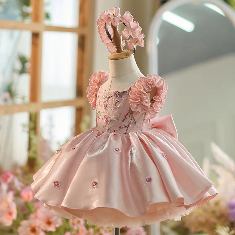 New baby high-end dress is suitable for 0-4-year-old baby old party dress girl dress embroidered sweet children's clothing