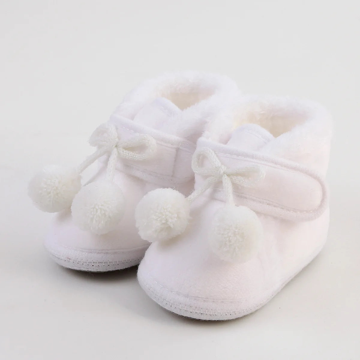 New Fashion Comfortable Shoes Newborn Baby Girls Boys Soft Booties Solid Pompom Snow Boots Infant Toddler Newborn Warming Shoes