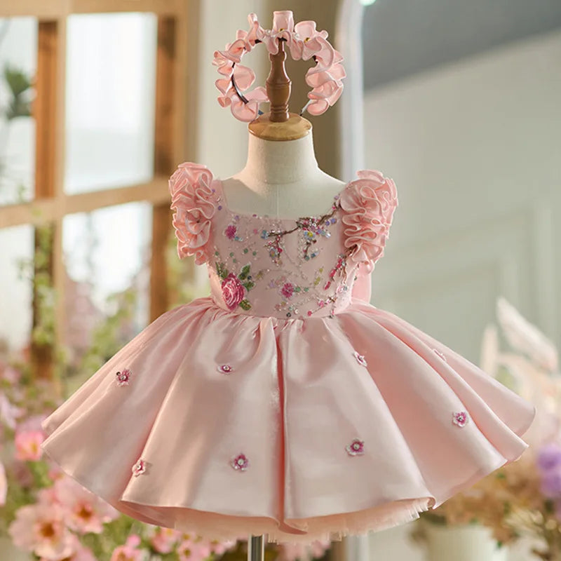 New baby high-end dress is suitable for 0-4-year-old baby old party dress girl dress embroidered sweet children's clothing