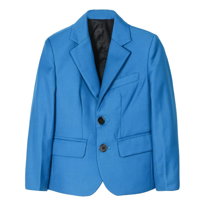 Boy Formal Blazer Coat  Kids Light Blue Coat Children Formal Wedding Shows Wear Size 110-170 Teens Costumes