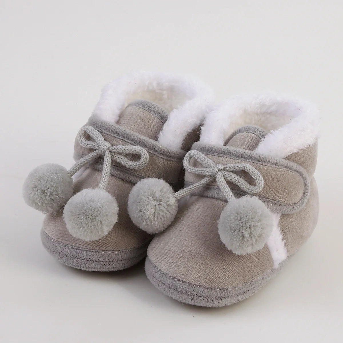 New Fashion Comfortable Shoes Newborn Baby Girls Boys Soft Booties Solid Pompom Snow Boots Infant Toddler Newborn Warming Shoes