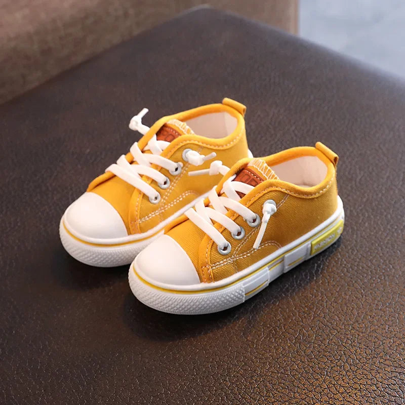 Children's Low-top Canva Shoes 2025 Spring New Style White Candy Color Men's Women's Children's Parent-child Board Shoes