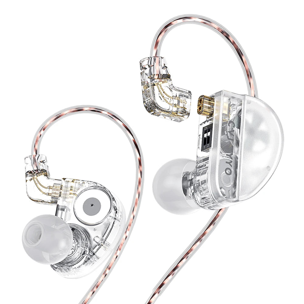 CVJ Konoka In-Ear Earphone With 3D Hifi Triple Hybrid (1DD + 1BA + 1Vibration Driver) Wired DJ Monitors Tuning Switch Headset