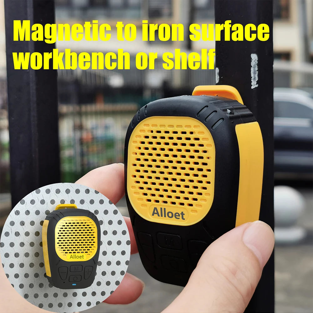 Wearable Bluetooth5.3 Speaker Magnetic Clip-On Wireless Speaker Waterproof Portable Sound with Strap for Hands-Free Music/Calls