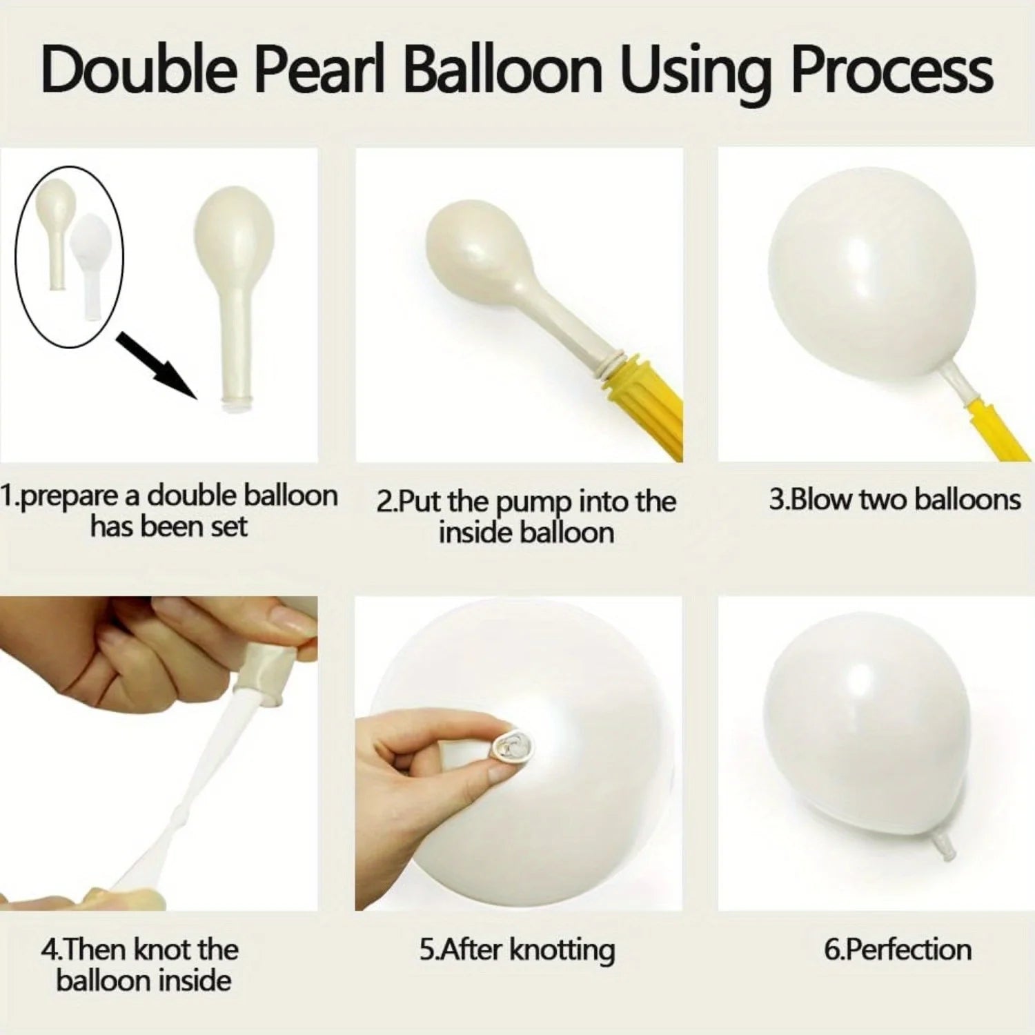 122pcs Pearl White Balloon Garland Arch Kit, Perfect for Weddings, Birthdays, Bridal Showers, Parties, Anniversaries, Interiors