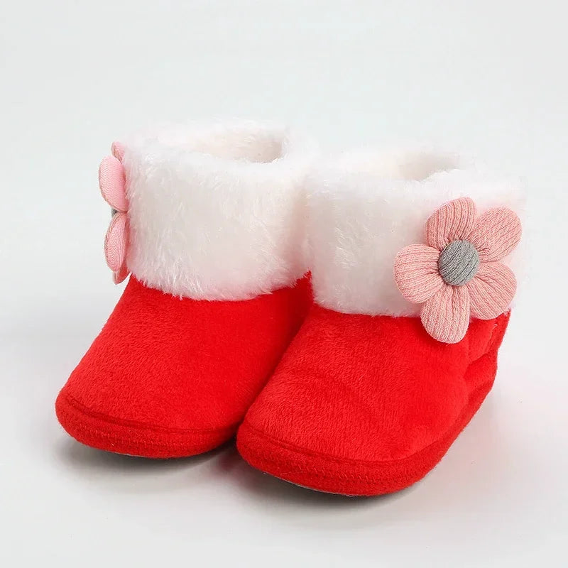 New Fashion Comfortable Shoes Newborn Baby Girls Boys Soft Booties Solid Pompom Snow Boots Infant Toddler Newborn Warming Shoes