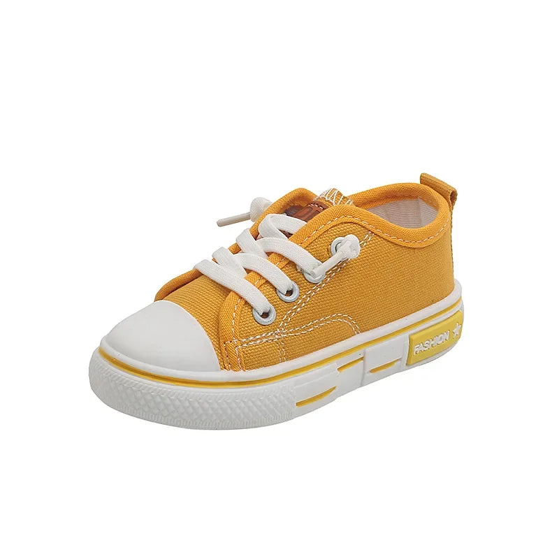 Children's Low-top Canva Shoes 2025 Spring New Style White Candy Color Men's Women's Children's Parent-child Board Shoes