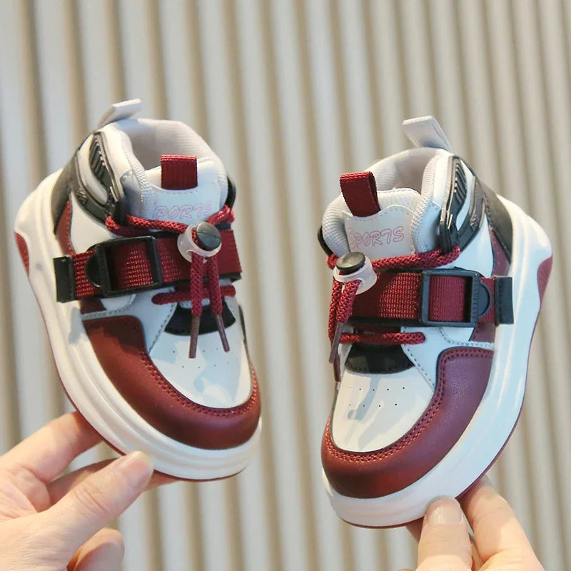 Children High-top Basketball Shoes Chunky Versatile Boys Girls Causal Tennis Shoes Unisex School Kids Non-slip Running Sneakers