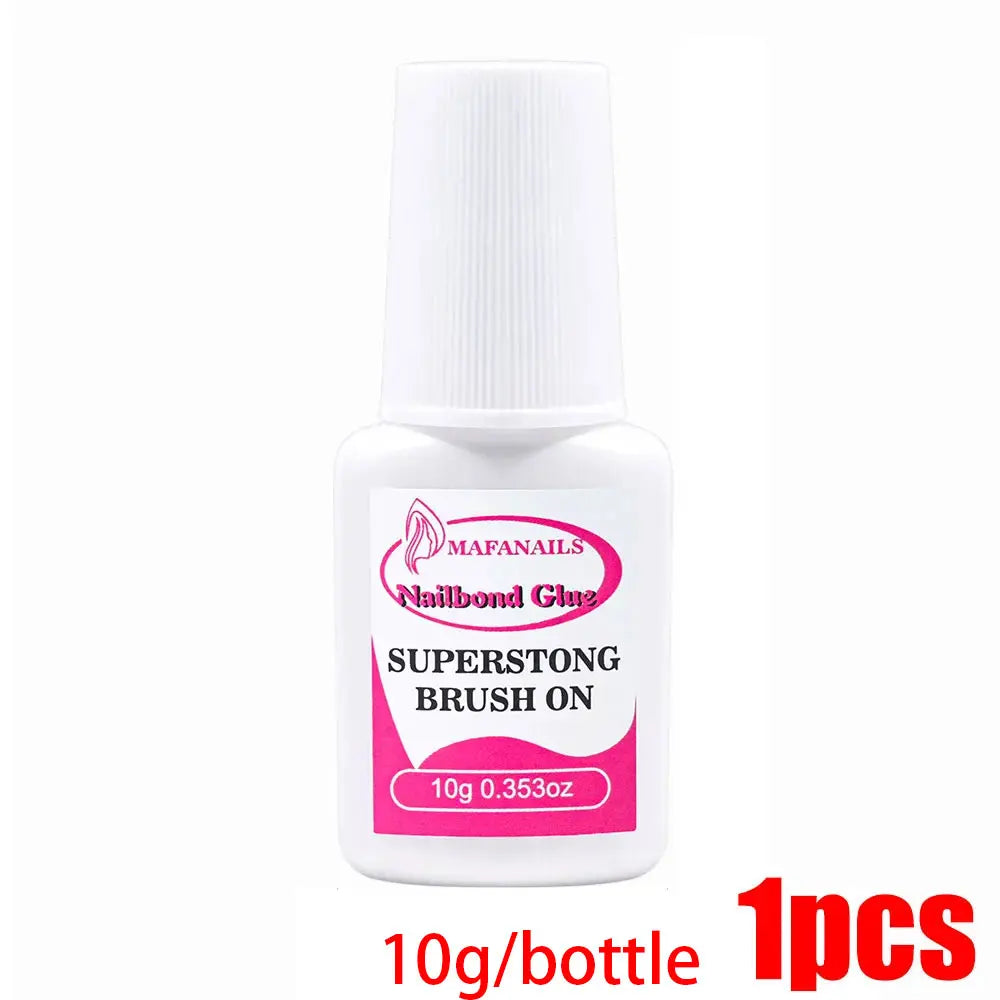 10g Nail Glue For Nail Tips Strongest Press On Nails (2/3/7/8/10ml) Nail Bond Brush On Nail Glue For For Acrylic Tips Nail Glue
