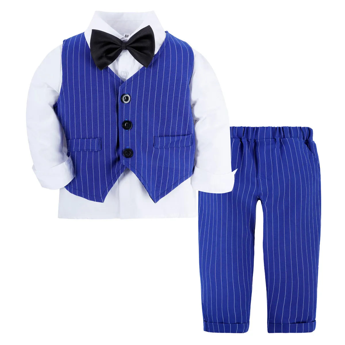 Baby Wedding Outfit Boy Toddler Baptism Suit Kids Birthday Party Easter Gift Clothes Infant Gentleman Xmas Clothing Set 3PCS