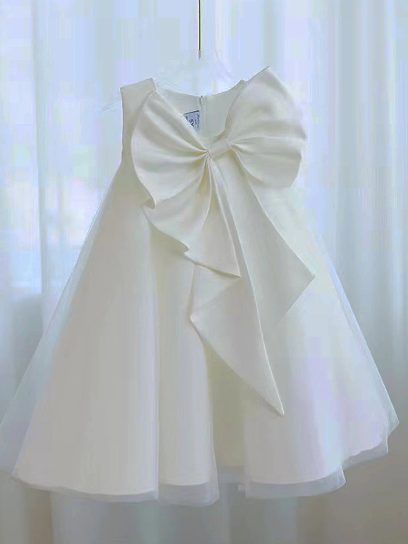 Big Bow Girl Dress Cute Girl Birthday Party Dress Wedding Flower Girl Dress Washing Dress Holy Communion Dress