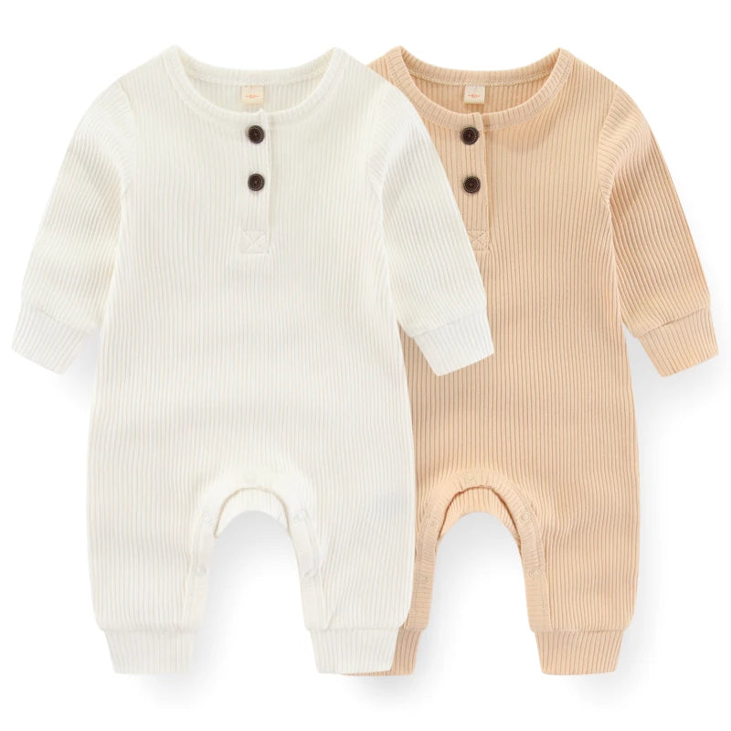 2/3Pieces Cotton Baby Girl Clothes Sets Unisex Rompers 0-24M New Born Baby Boy Clothes 2-Way Zipper Cartoon Autumn Spring