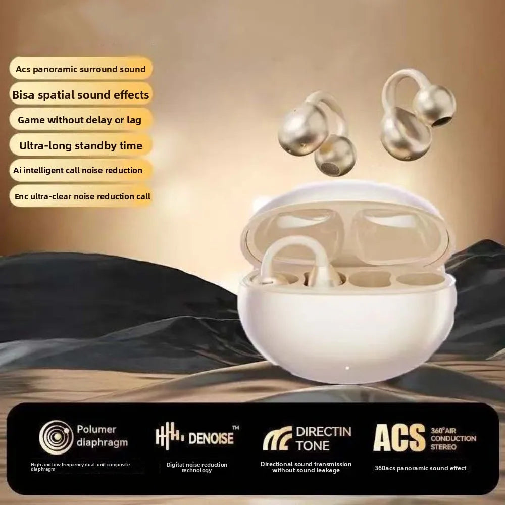 Over-Ear Bluetooth Headset Noise Reduction Surround Sound Bluetooth Headphone Waterproof Mini Size Wireless Bluetooth Earphone