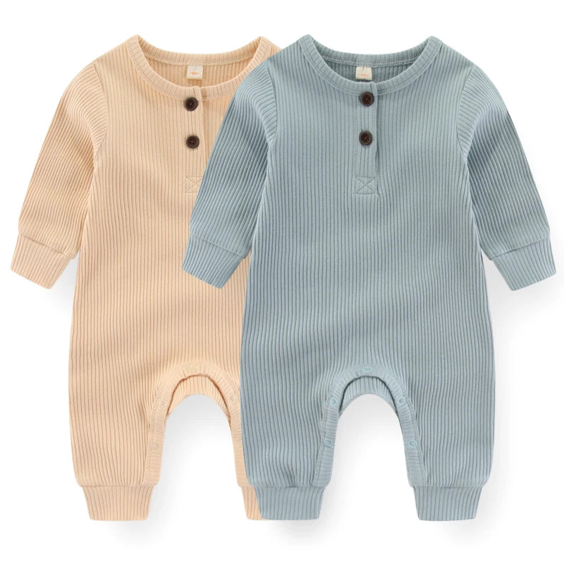 2/3Pieces Cotton Baby Girl Clothes Sets Unisex Rompers 0-24M New Born Baby Boy Clothes 2-Way Zipper Cartoon Autumn Spring