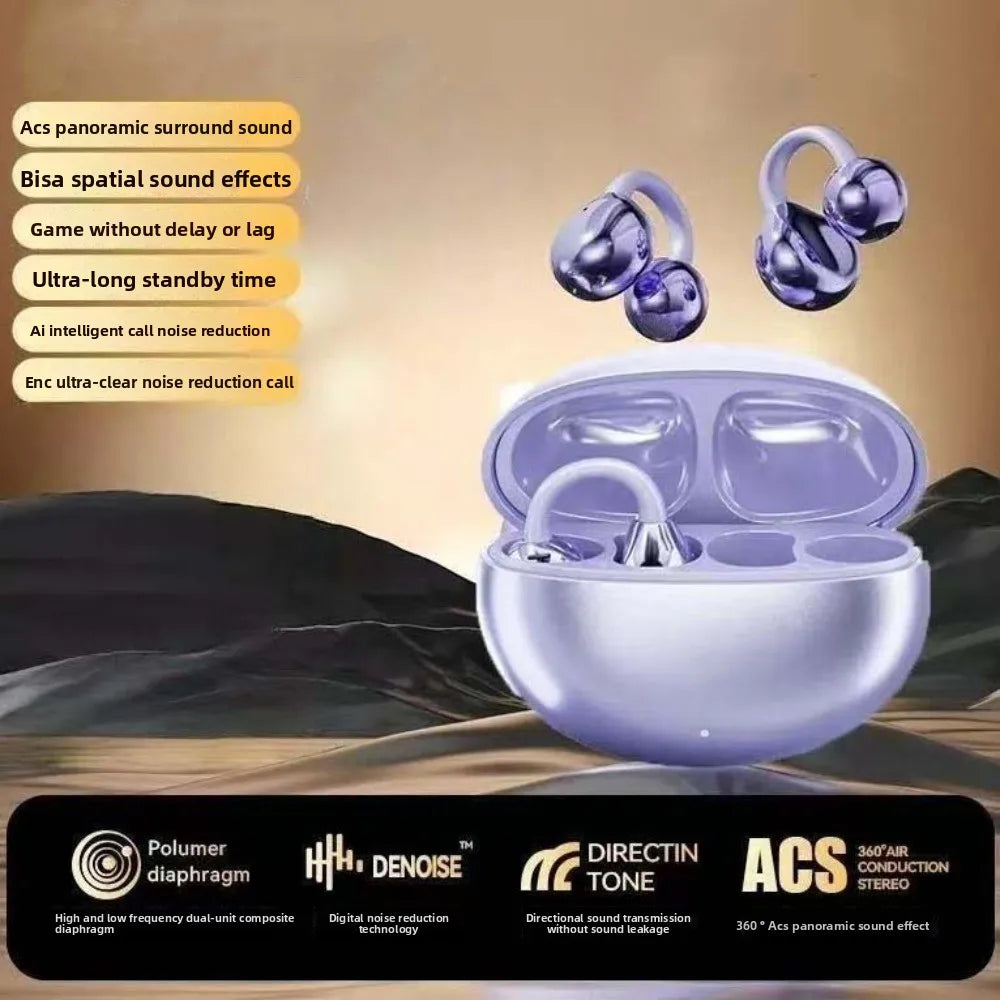 Over-Ear Bluetooth Headset Noise Reduction Surround Sound Bluetooth Headphone Waterproof Mini Size Wireless Bluetooth Earphone