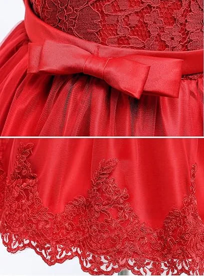 newborn Birthday Party Dress for Girls 3 6 12 24months Newyear Pageant Lace Dresses Embroidery Dress with Headwear baby clothes