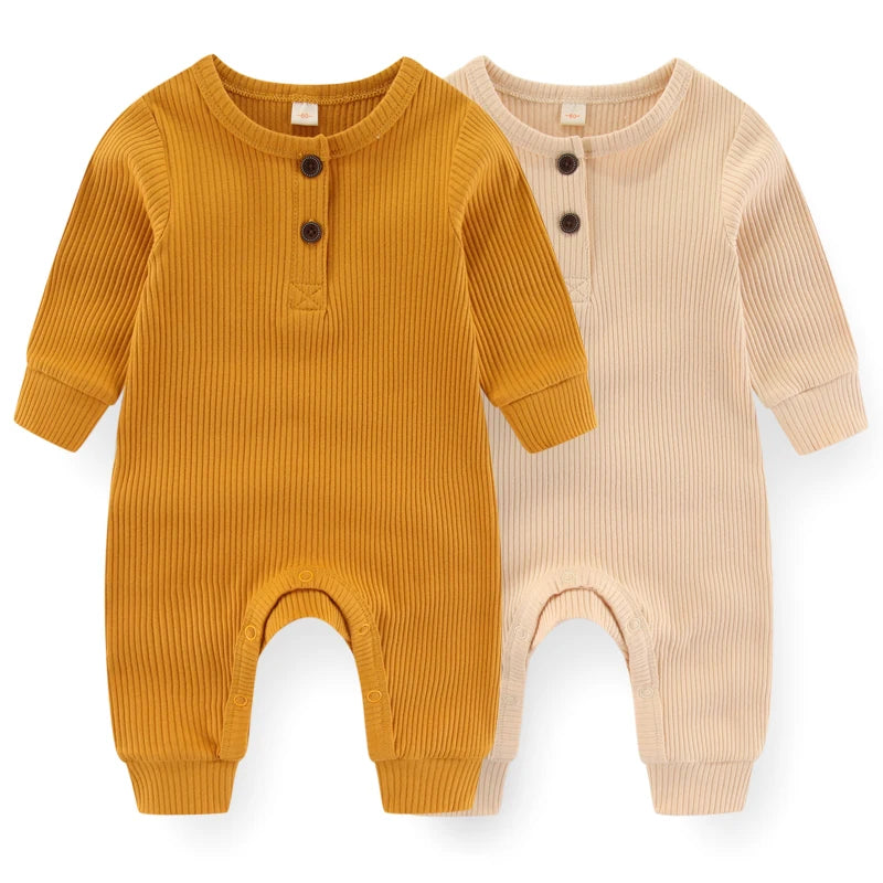 2/3Pieces Cotton Baby Girl Clothes Sets Unisex Rompers 0-24M New Born Baby Boy Clothes 2-Way Zipper Cartoon Autumn Spring