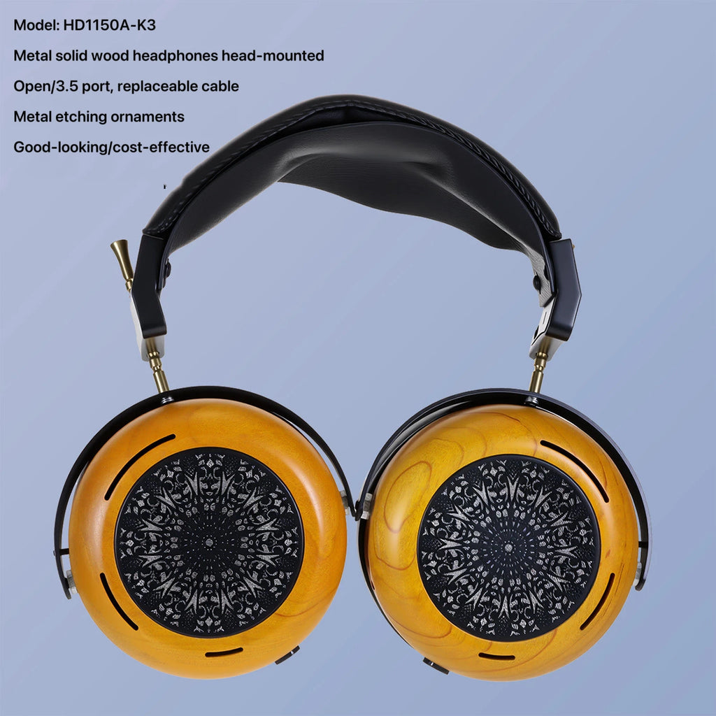 60mm dynamic coil wired headphones | high-resolution open headset | echo smooth music body