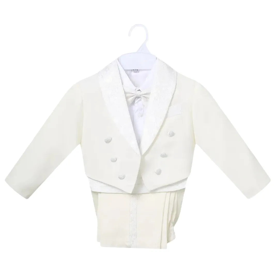 Boy Tuxedo Blazers Coat Vest  Pants Bow Tie Kids Clothing Sets Size 1-4T Children Stage Shows Birthday Party Formal Suits