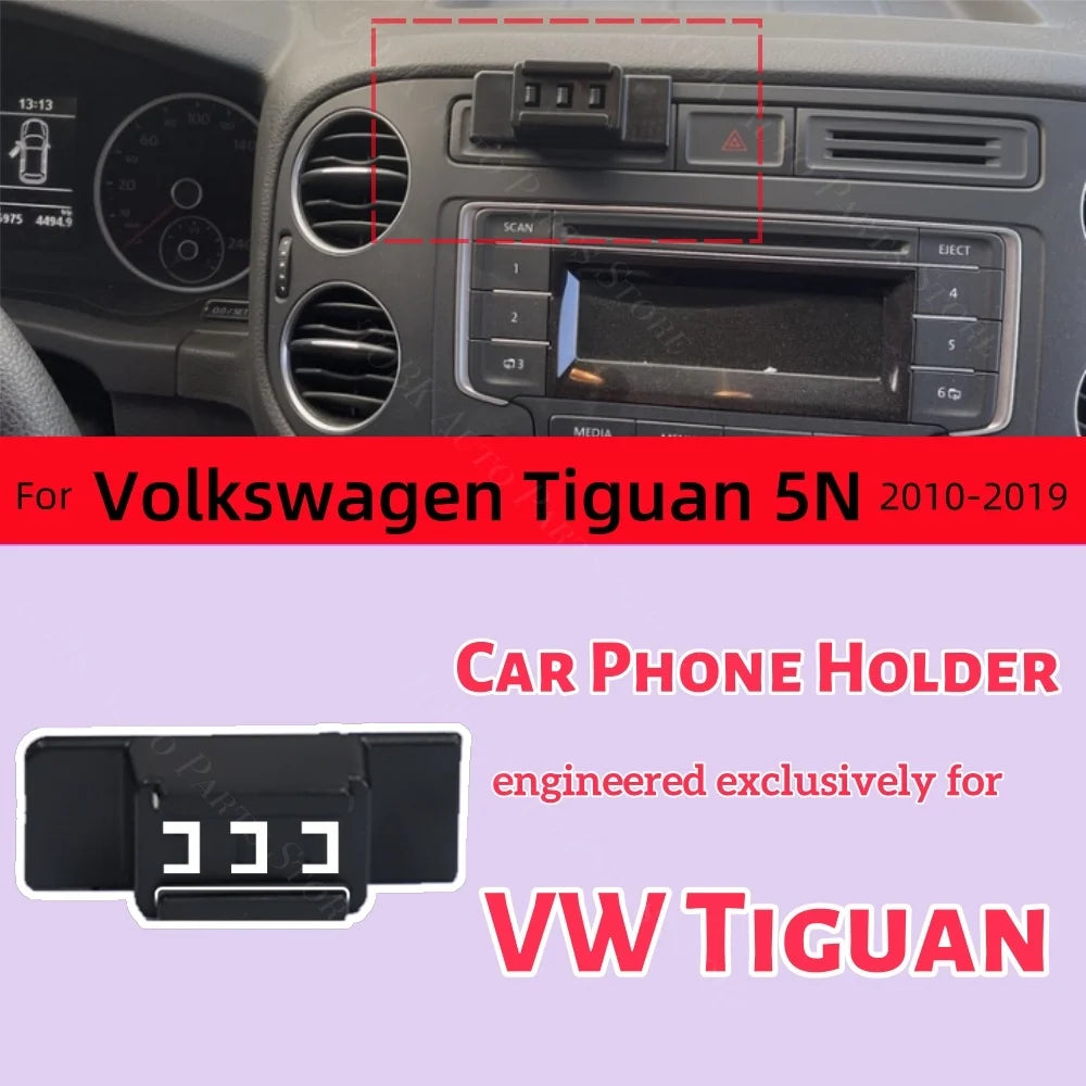 Magnetic Phone Holder Special Fixed Bracket For Volkswagen VW Tiguan 5N 2010-2019 2017 2018 Wireless Charging Base MagSafe Mount