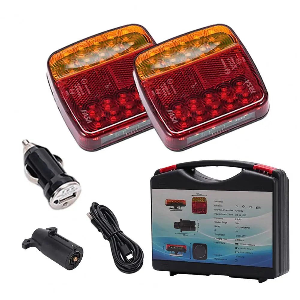 Wireless Trailer Light Kit Magnetic Trailer Lights High Lumens Led Magnetic Towing Tail Lights Wireless Trailer Lights for Car