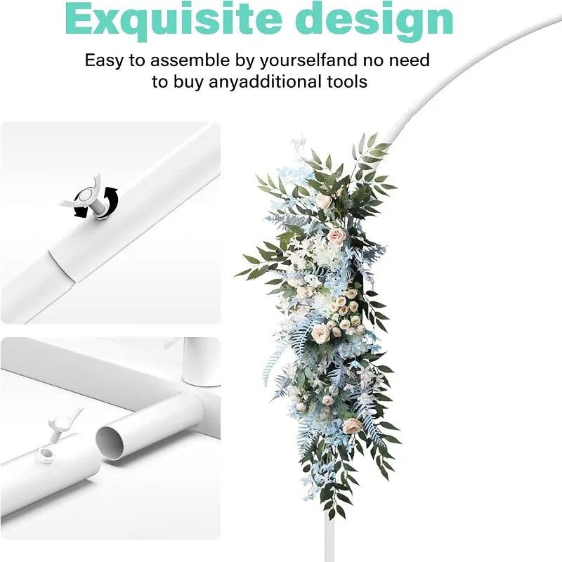 1PCS White Wedding Arch Stand, Balloon Holder, Size 6FT 6.6FT 7.2FT,Wedding Party background decoration props