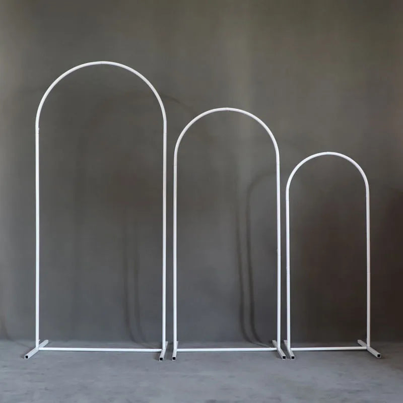 1PCS White Wedding Arch Stand, Balloon Holder, Size 6FT 6.6FT 7.2FT,Wedding Party background decoration props
