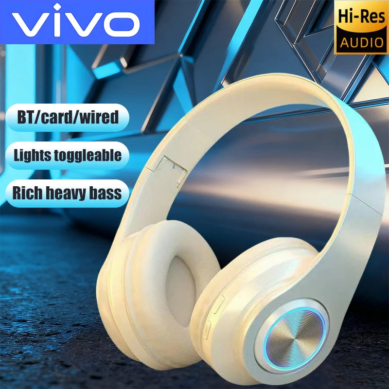 VIVO B39 Wireless Bluetooth Head With Mic Noise Cancelling mounted Headphones HiFi Stereo Sport Gaming Headsets Earphones