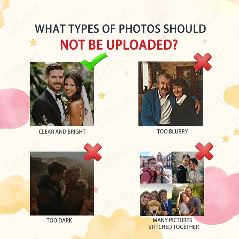 Custom Color Photo Projection Heart Necklace With Luxury Rose Box 2025 Girlfriend Mom Valentine Day Romantic Gifts