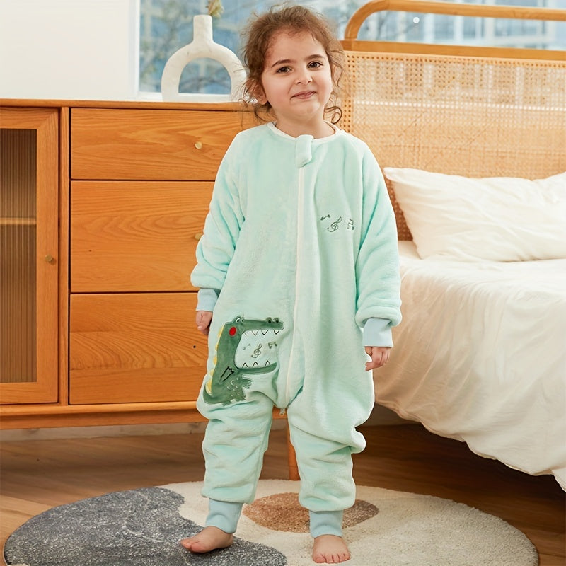 Baby Sleeping Bag Flannel Baby Spring And Autumn Children's Anti-kick Quilt Split Leg Constant Temperature New One-piece Sleeping Bag Christmas, Thanksgiving day, New Year, Valentine's Day Gift