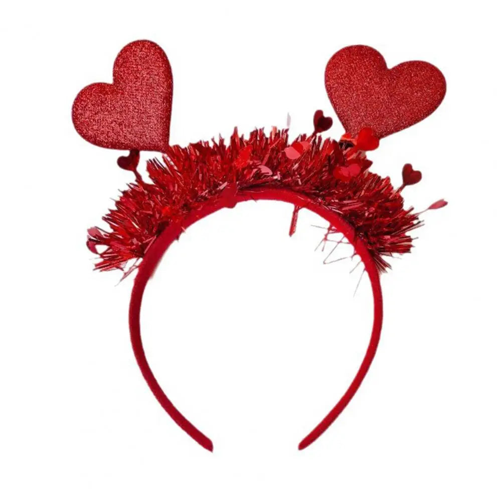 Heart Headband Red Heart Hair Hoop Valentine Day Wedding Headband Love Party Accessory Gift for Women Girls Love Hairband