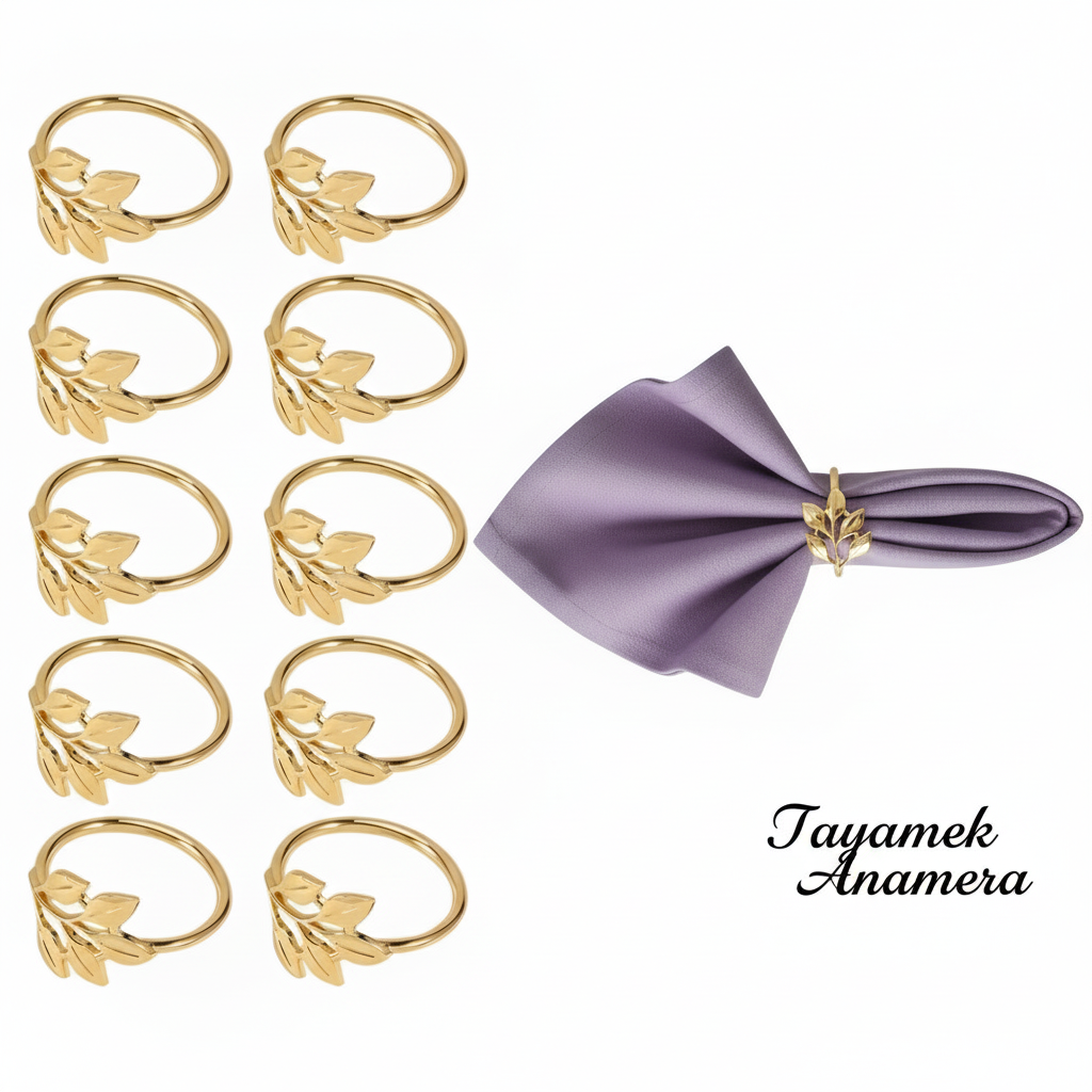 Anneaux serviette dorés