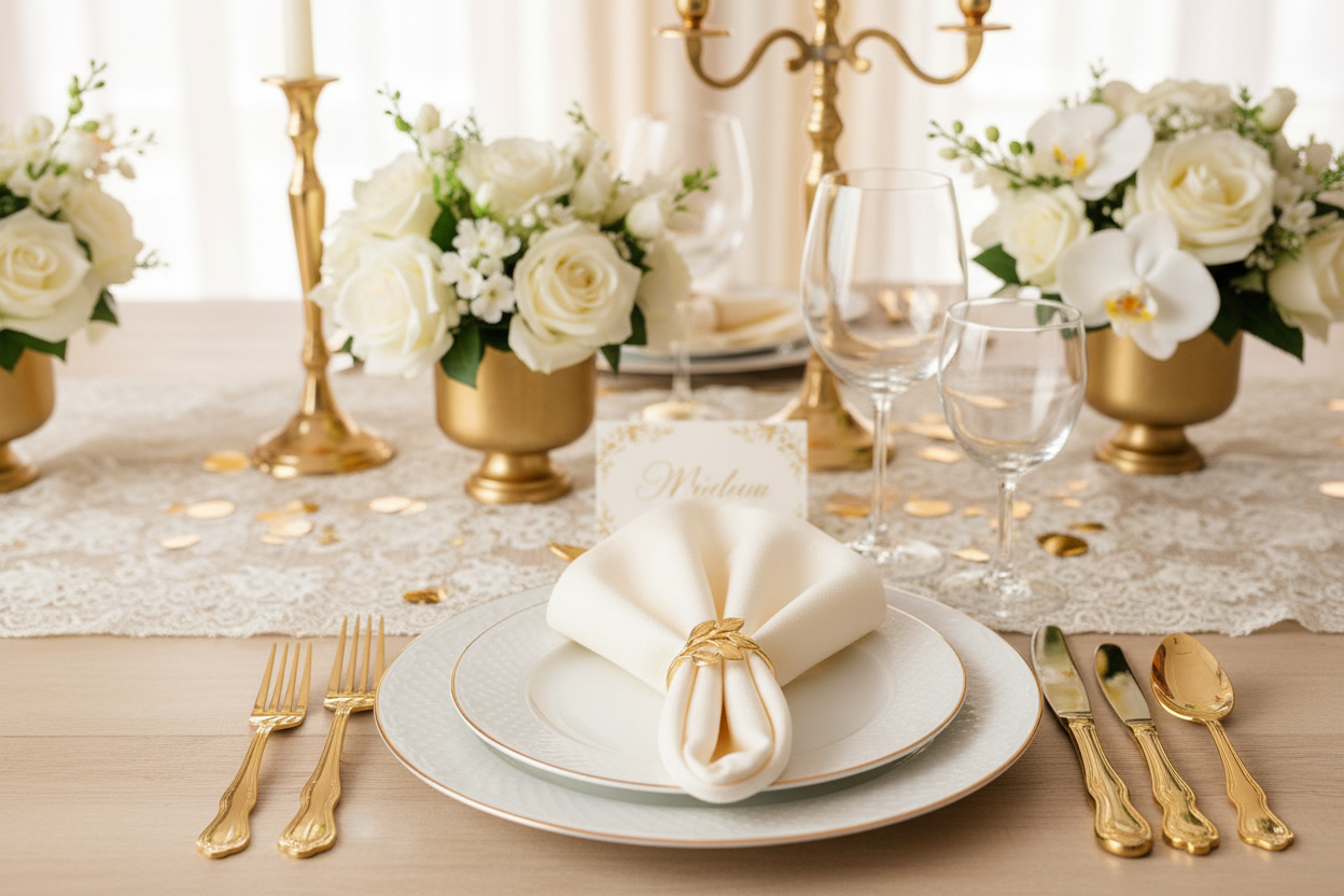 Anneaux table mariage