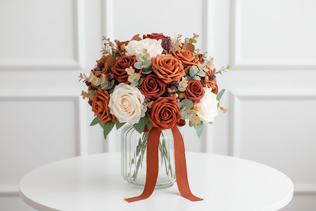 Arrangement terracotta dans vase - Tayamek Anamera