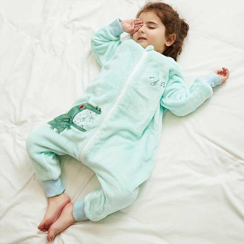 Baby Sleeping Bag Flannel Baby Spring And Autumn Children's Anti-kick Quilt Split Leg Constant Temperature New One-piece Sleeping Bag Christmas, Thanksgiving day, New Year, Valentine's Day Gift