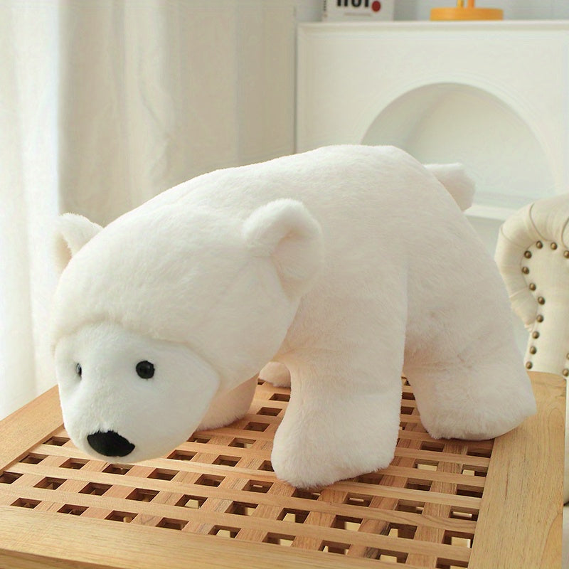 BOOKFONG Cute Polar Bear Plush Doll, Soft Animal Stuffed Bear Toy, Anime Cartoon White Bear, Perfect for Halloween, Christmas, Valentine'S Day, Thanksgiving, Easter Gifts, Polyester Fiber