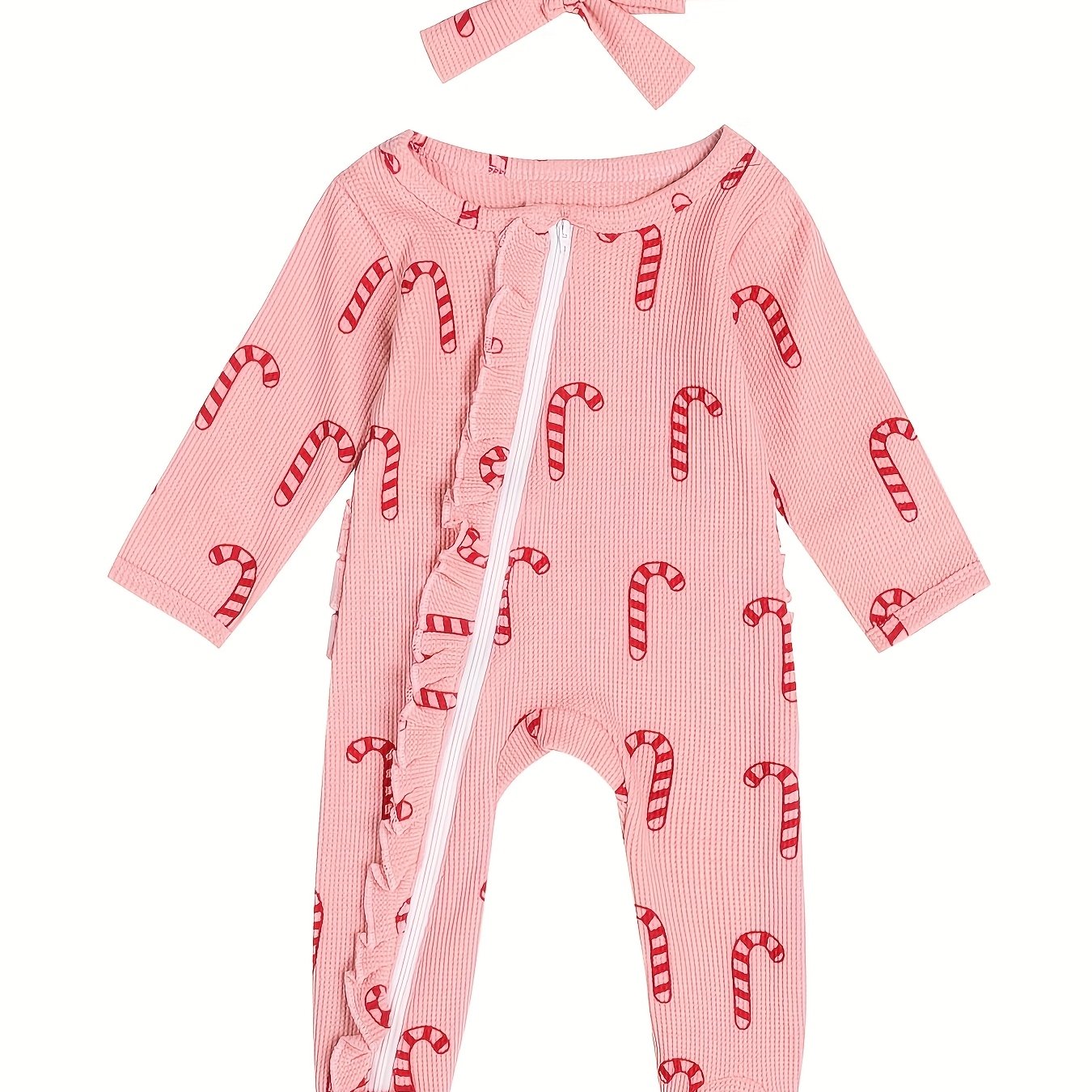 Infant Baby Girls Christmas Clothing New Born Baby Footies Pink Romper, for Outdoor