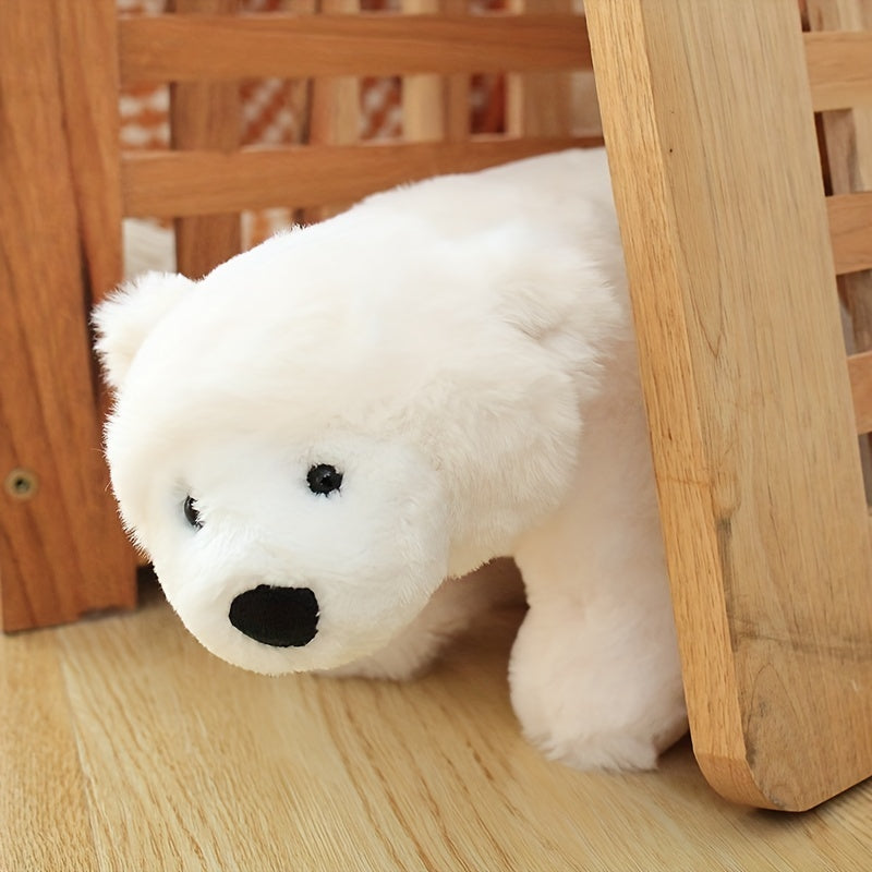 BOOKFONG Cute Polar Bear Plush Doll, Soft Animal Stuffed Bear Toy, Anime Cartoon White Bear, Perfect for Halloween, Christmas, Valentine'S Day, Thanksgiving, Easter Gifts, Polyester Fiber