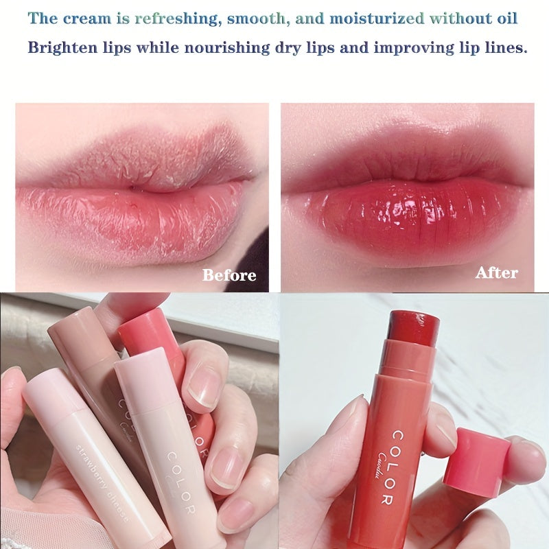 3 Color Moisturizing Lip Balm Tinted, Long-lasting Color Lifting Lightening Lip Line Soft Lipstick Valentine's Day Gifts