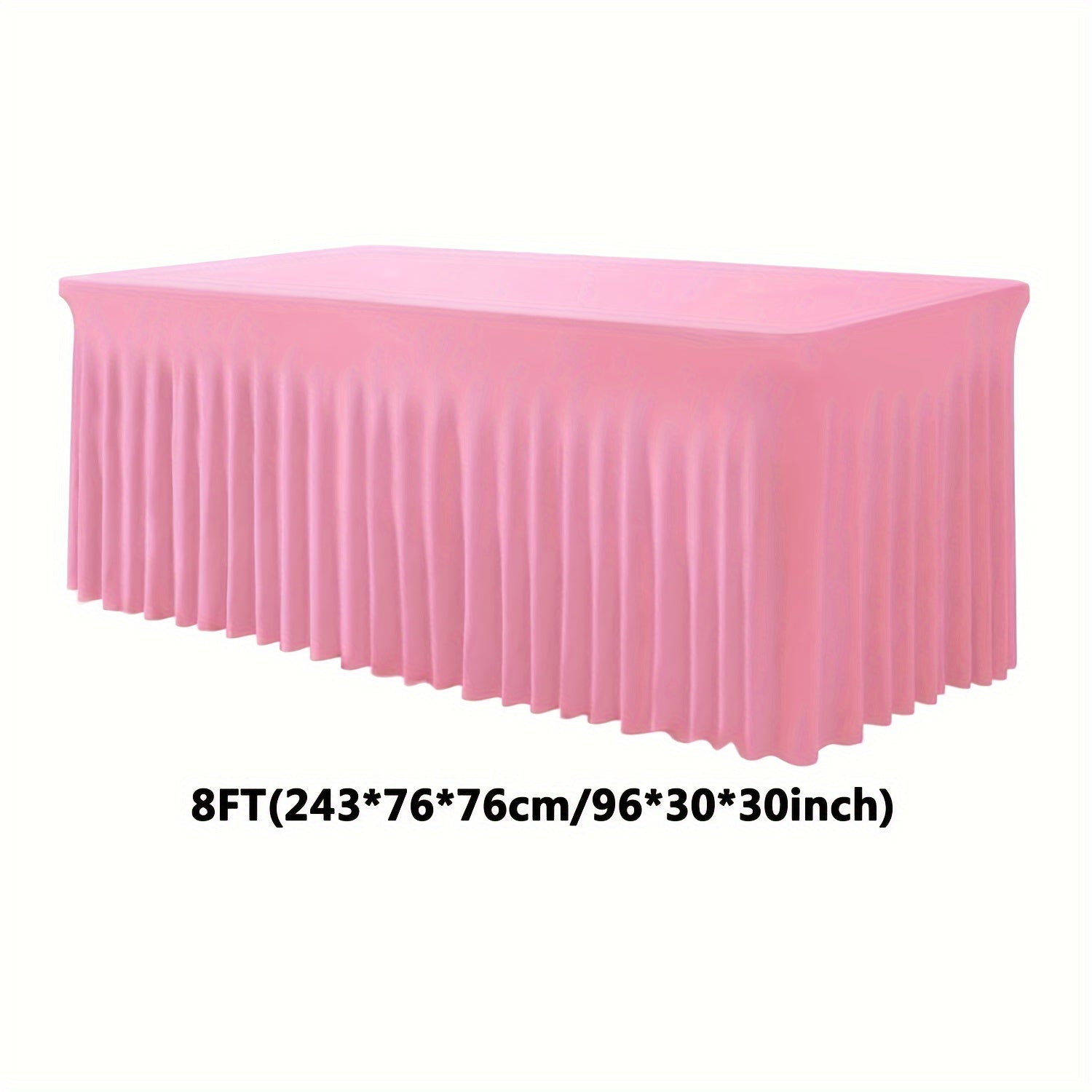 One Piece of Spandex Elastic Tablecloth, Wrinkled Table Cover, Suitable for Parties And Events, Skirted Tablecloth, Banquet Table Cover, Ideal for Weddings, Birthdays, Gatherings, Meetings, Outdoor Events