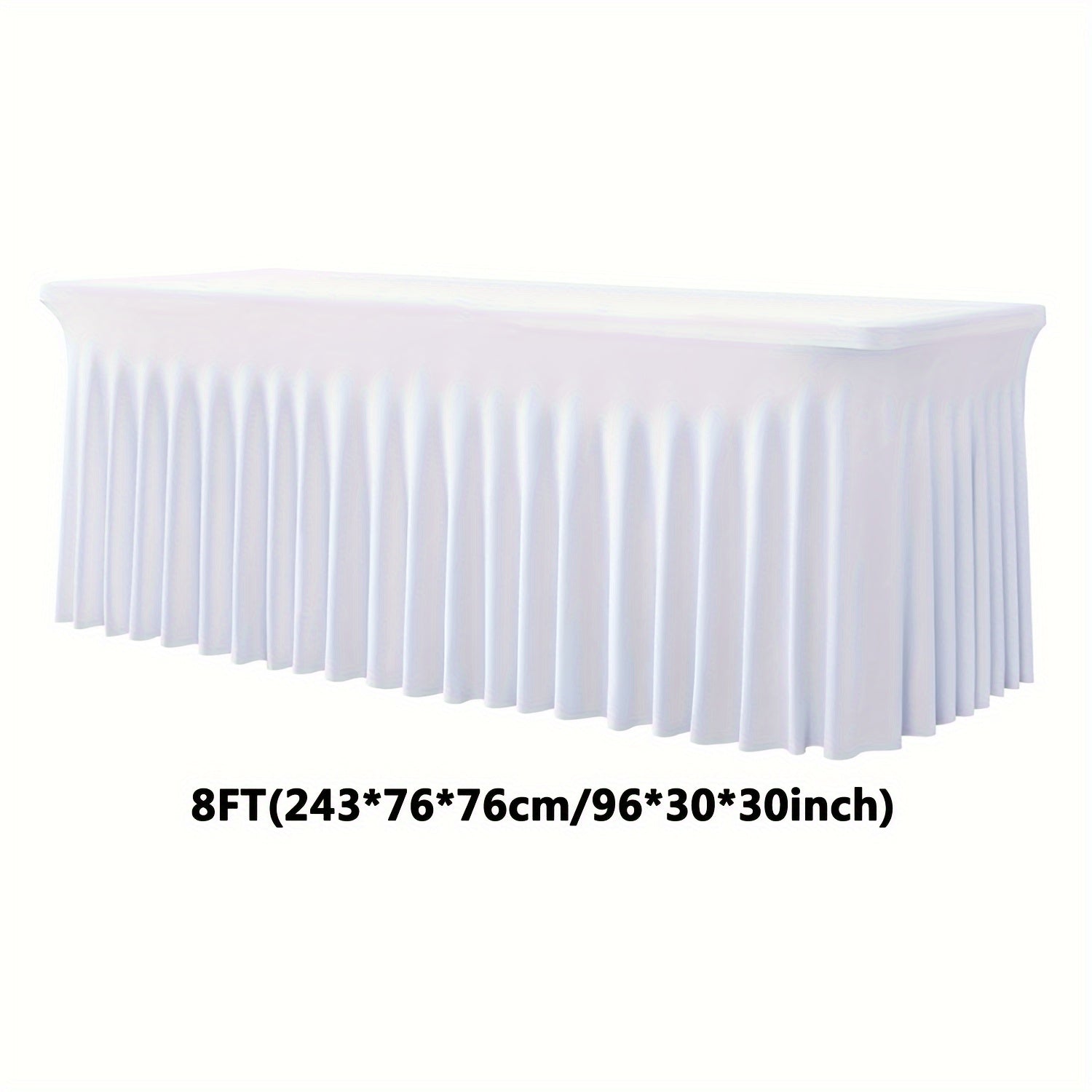 One Piece of Spandex Elastic Tablecloth, Wrinkled Table Cover, Suitable for Parties And Events, Skirted Tablecloth, Banquet Table Cover, Ideal for Weddings, Birthdays, Gatherings, Meetings, Outdoor Events