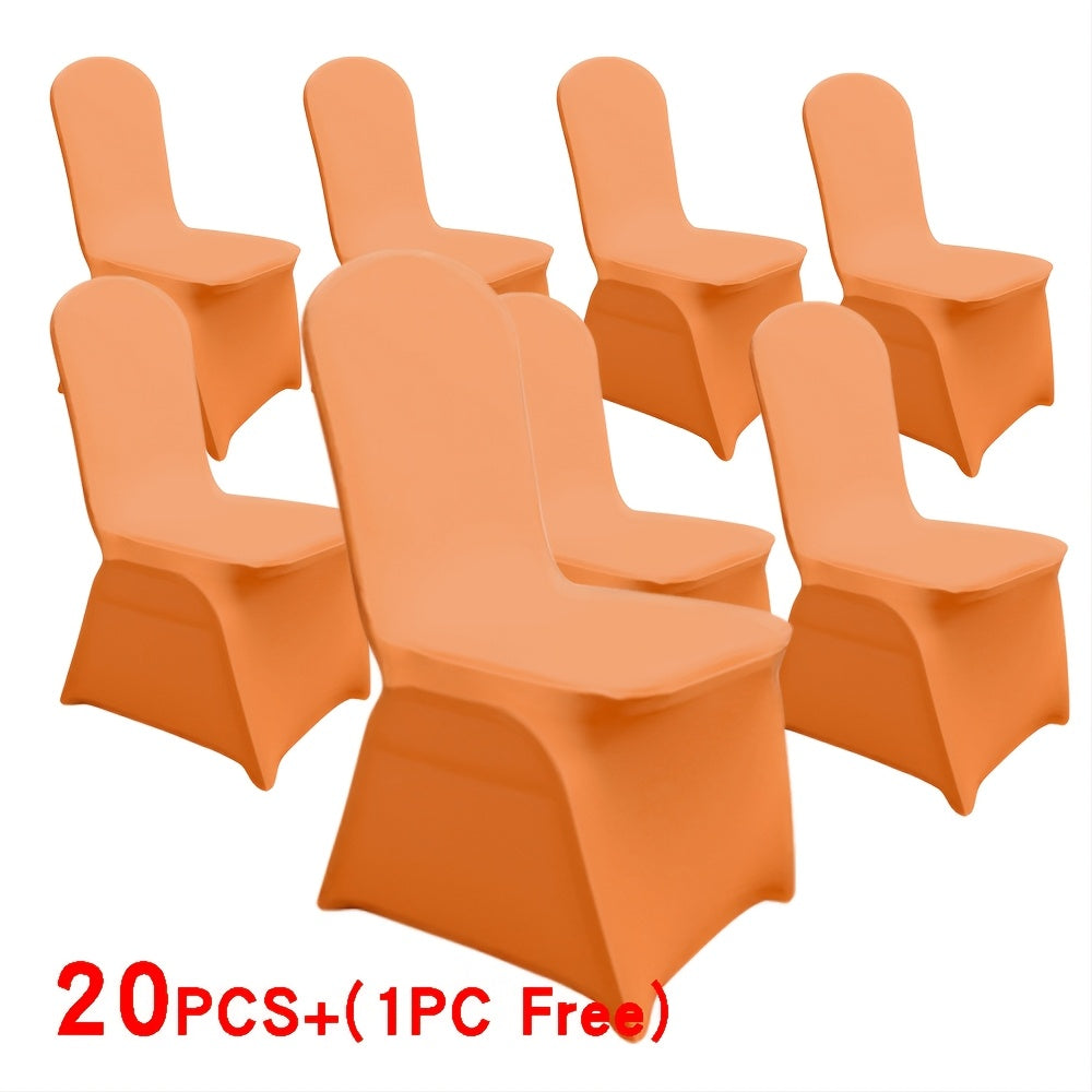 21pcs Multi-Color Chair Cover Set for Weddings, Banquets, And Party Chair Decorations