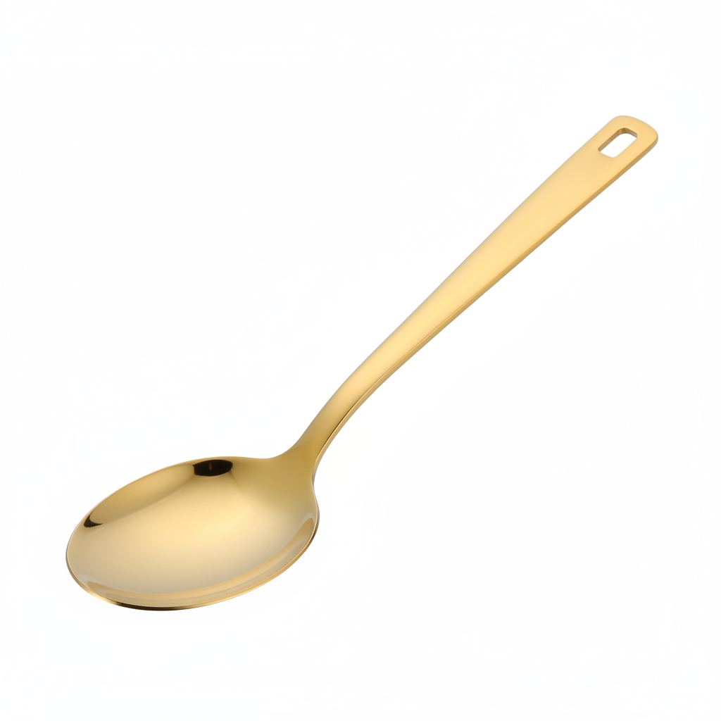 Cuillère de service dorée