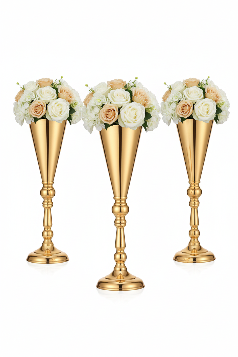 Décor floral doré côté