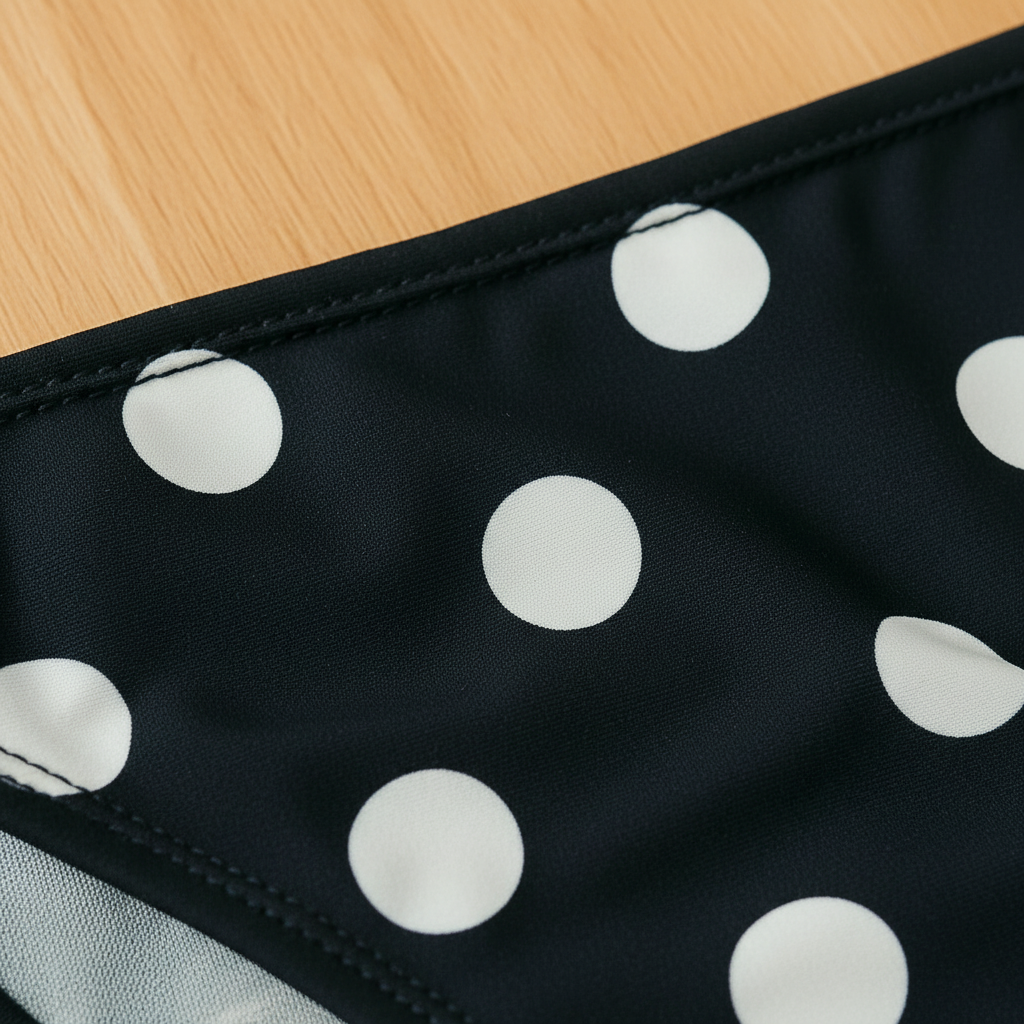 Détail tissu bikini pois