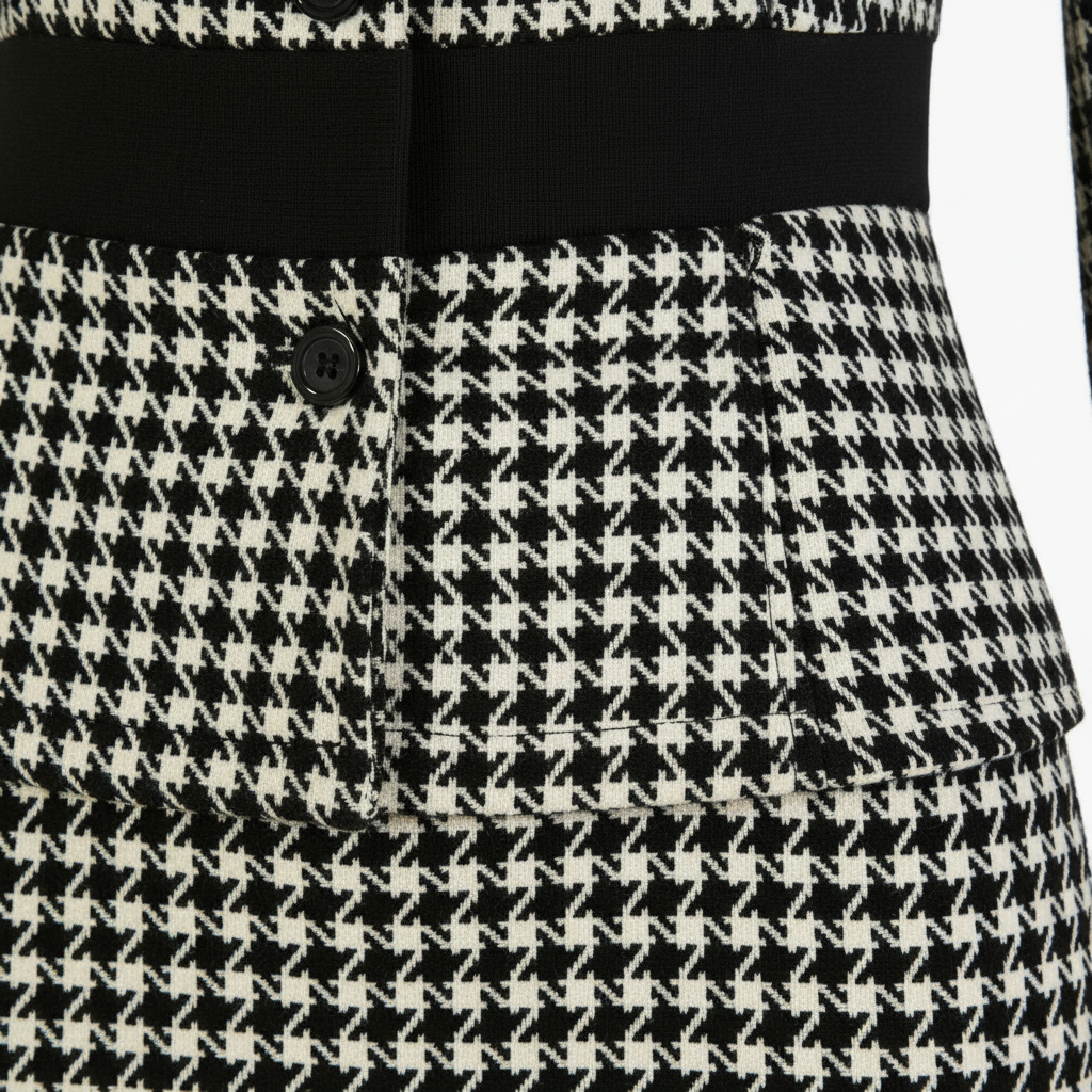 Détail tissu pied-de-poule