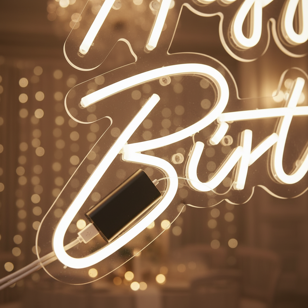 Détails enseigne LED