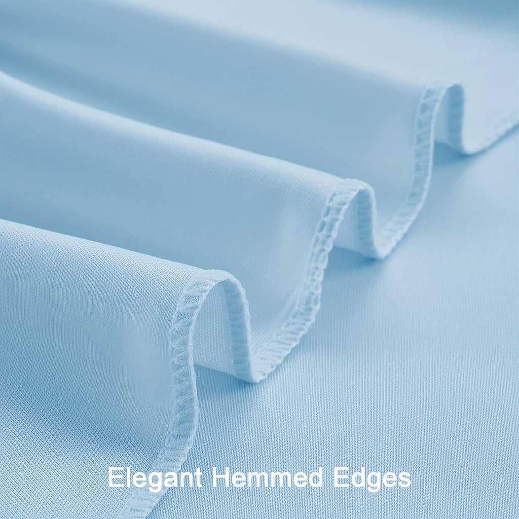 One Piece of Spandex Elastic Tablecloth, Wrinkled Table Cover, Suitable for Parties And Events, Skirted Tablecloth, Banquet Table Cover, Ideal for Weddings, Birthdays, Gatherings, Meetings, Outdoor Events