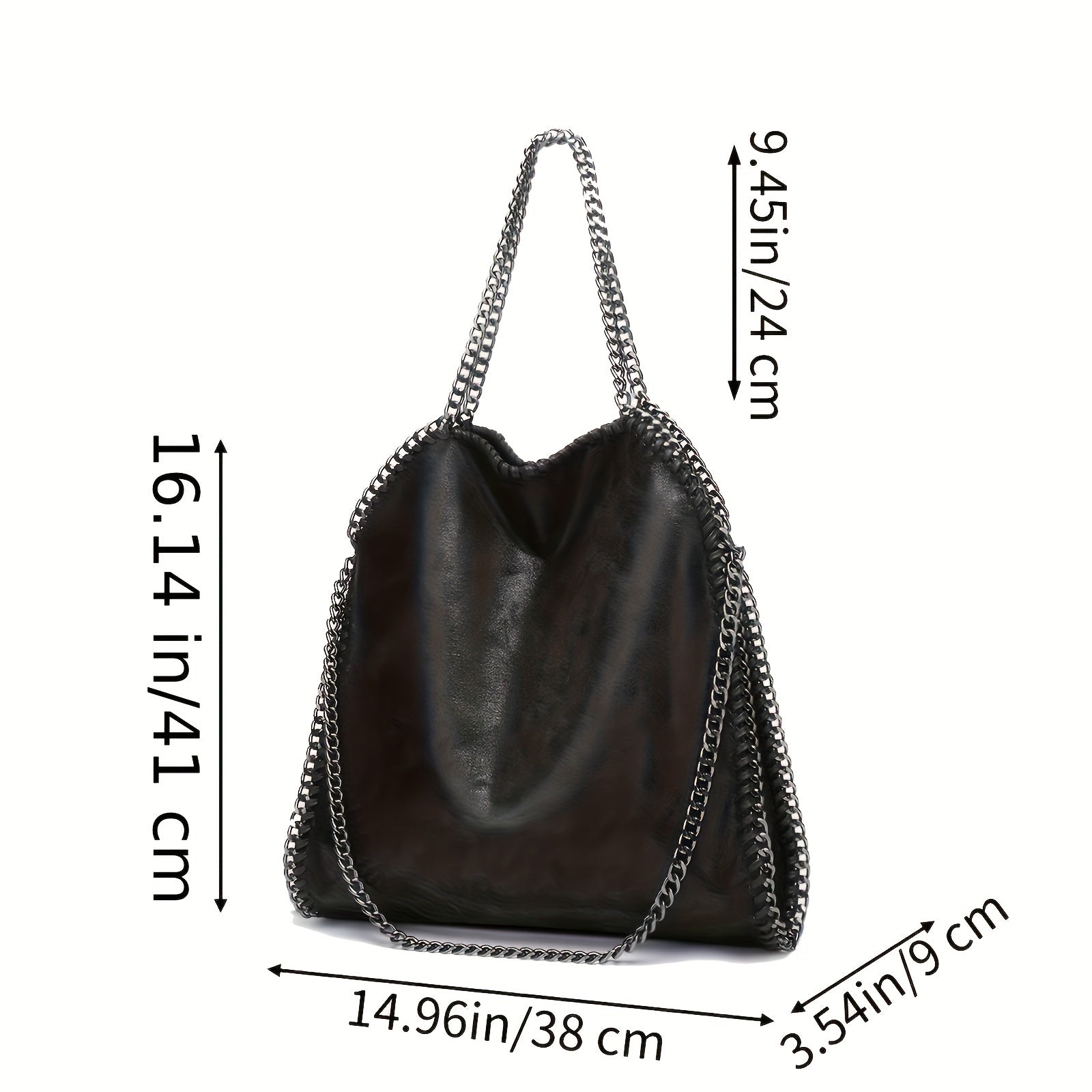 [Soft Faux Leather Chain Bag] Ultra-Soft Faux Leather Women's Handbag - Stylish and Simple Chain Bag with Shoulder Strap - Perfect for Valentine's Day Gift